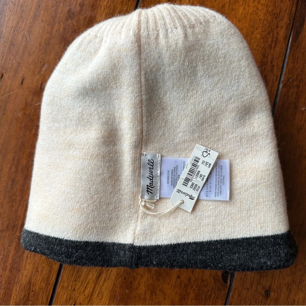 NWT Madewell Pom Pom Wool Blend Beanie Adult OS